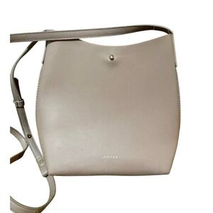 Anthropologie Samara Peony Pink Medium Shoulder Crossbody Bag Faux Leather Suede